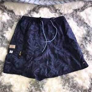 Tommy Hilfiger Blue Floral Flower Swim Shorts